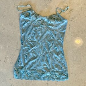 Maurices Teal Lace Camisole